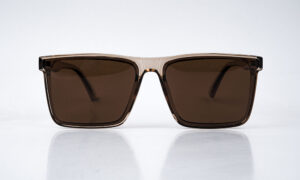 Square Shining Brown Polarized Sunglass