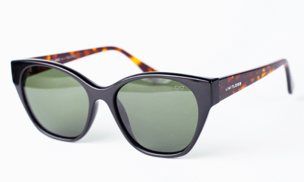 Grace Printed Black Green cat eye sunglasses for diamond faces