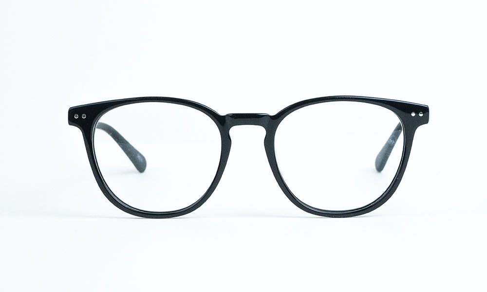 Limitless Round Shining Black Acetate Frame