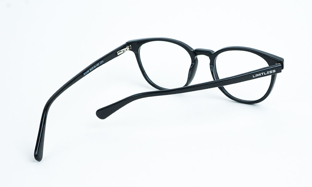 Limitless Round Shining Black Acetate Frame