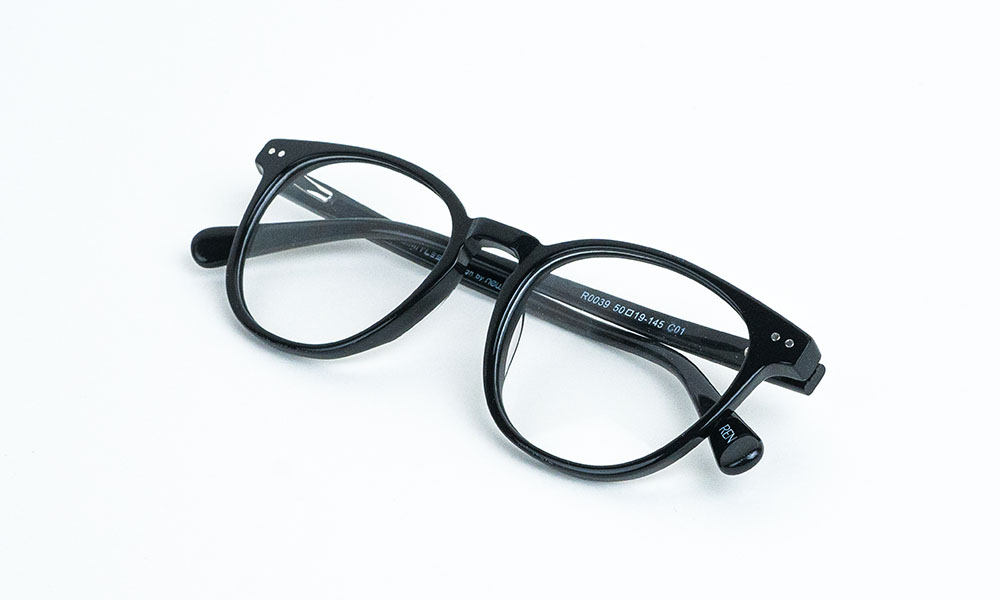 Limitless Round Shining Black Acetate Frame