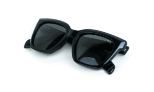 Limitless Square Shining Black Polarized Sunglass