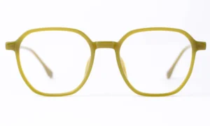 Hexagon Parrot Green Eyeglass