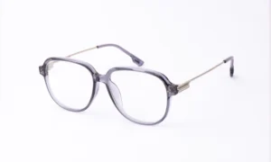 Square Transparent Grey Acetate Frame