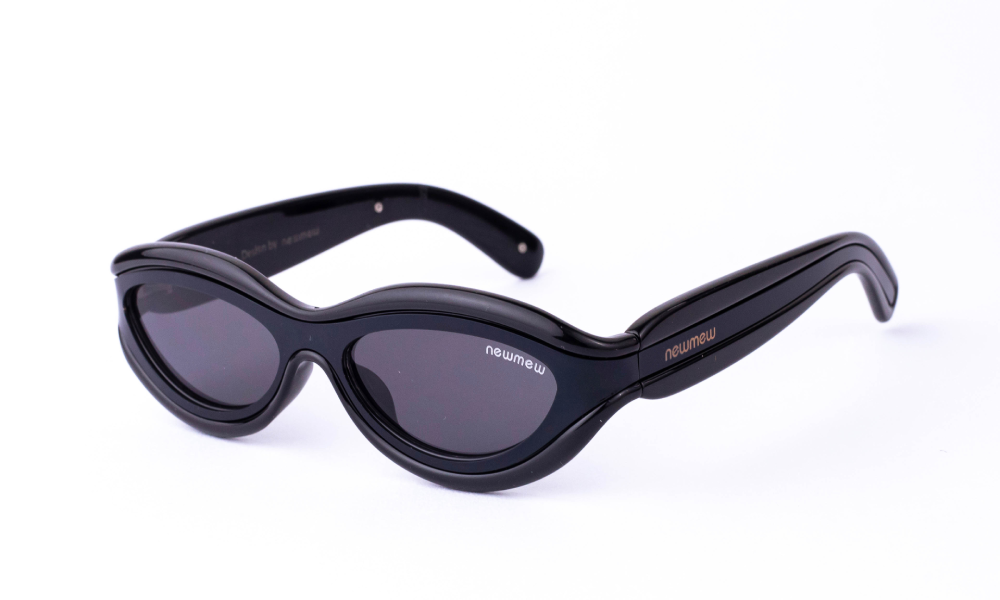 Shining Black Y2K Sunglasses
