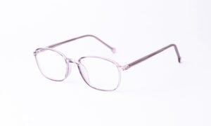 Transparent Grey Square Eyeglasses