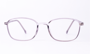 Transparent Grey Square Eyeglasses