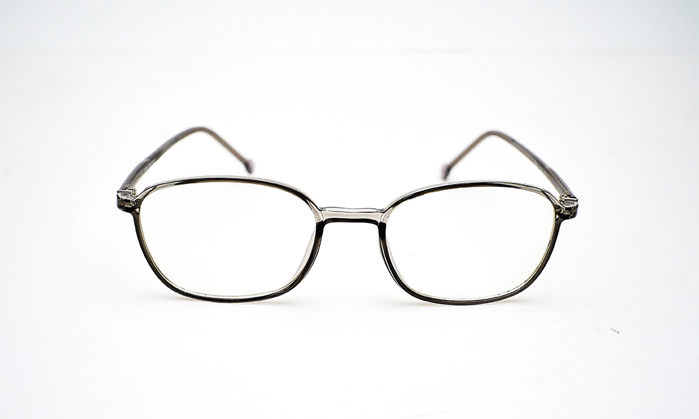 Square Transparent Grey Eyeglass