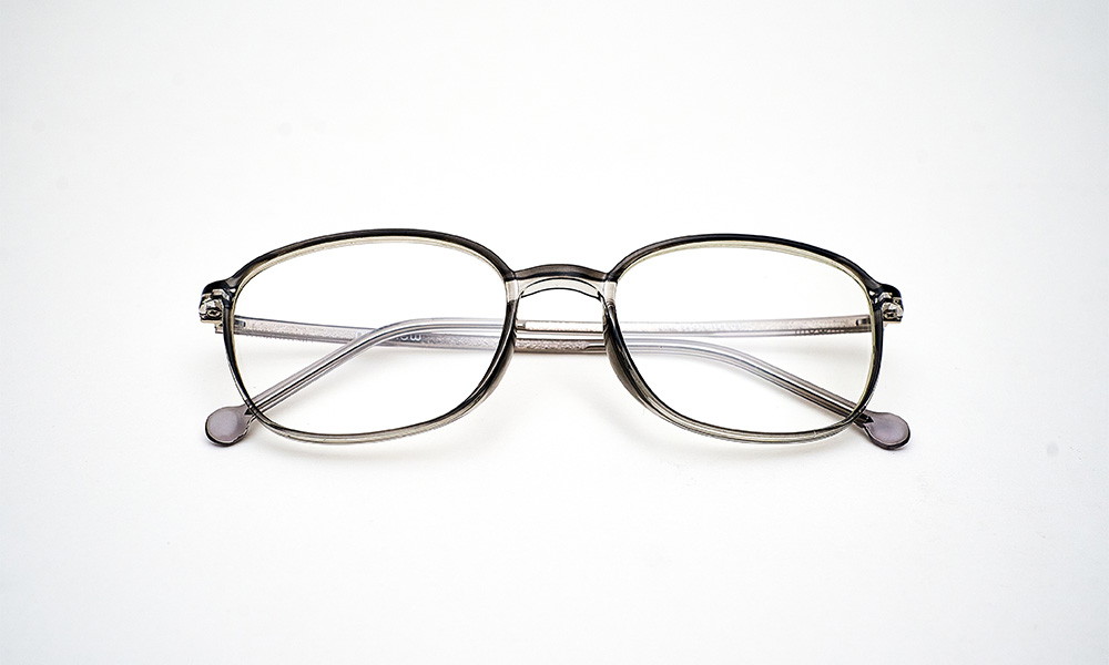 Square Transparent Grey Eyeglass