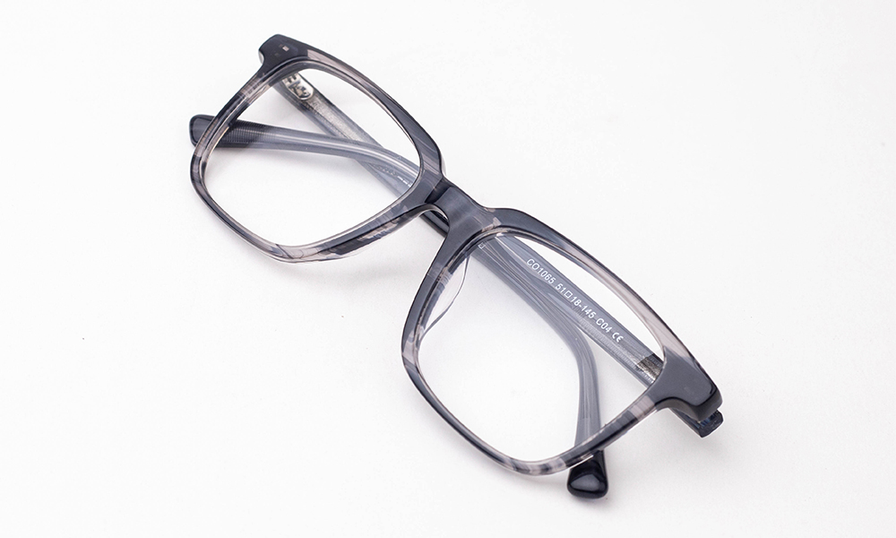 Acetate Square Printed Grey Eyeglass - Image 2