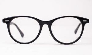 Shining Black Round Eyeglasses