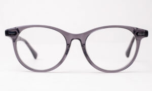 Transparent Grey Round Eyeglasses