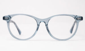 Transparent Grey Round Eyeglasses