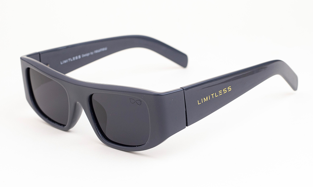 Wrap Over Grey Black Sunglass - Image 3