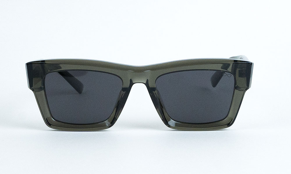 Transparent Grey Green Black Sunglass