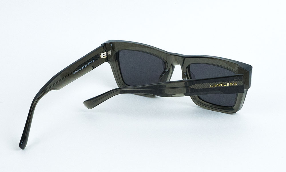 Transparent Grey Green Black Sunglass