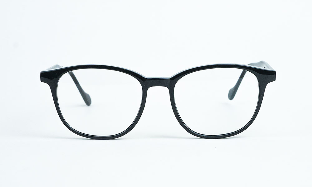 Shining Black Square Eyeglass