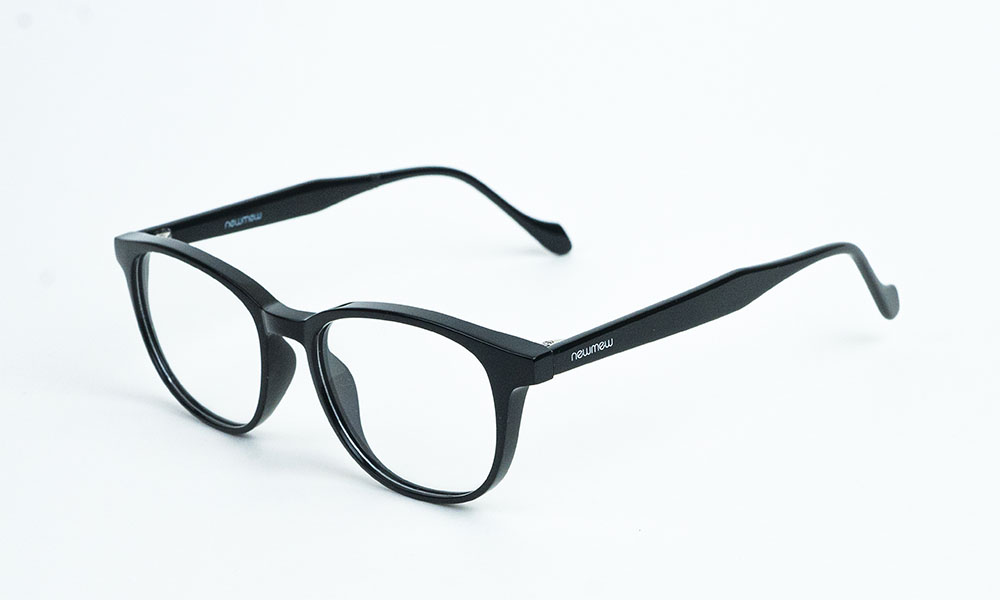 Shining Black Square Eyeglass