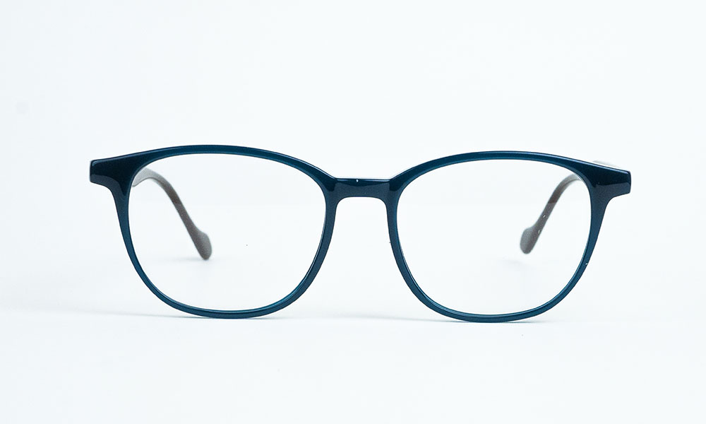 Blue Brown Mix Square Eyeglass