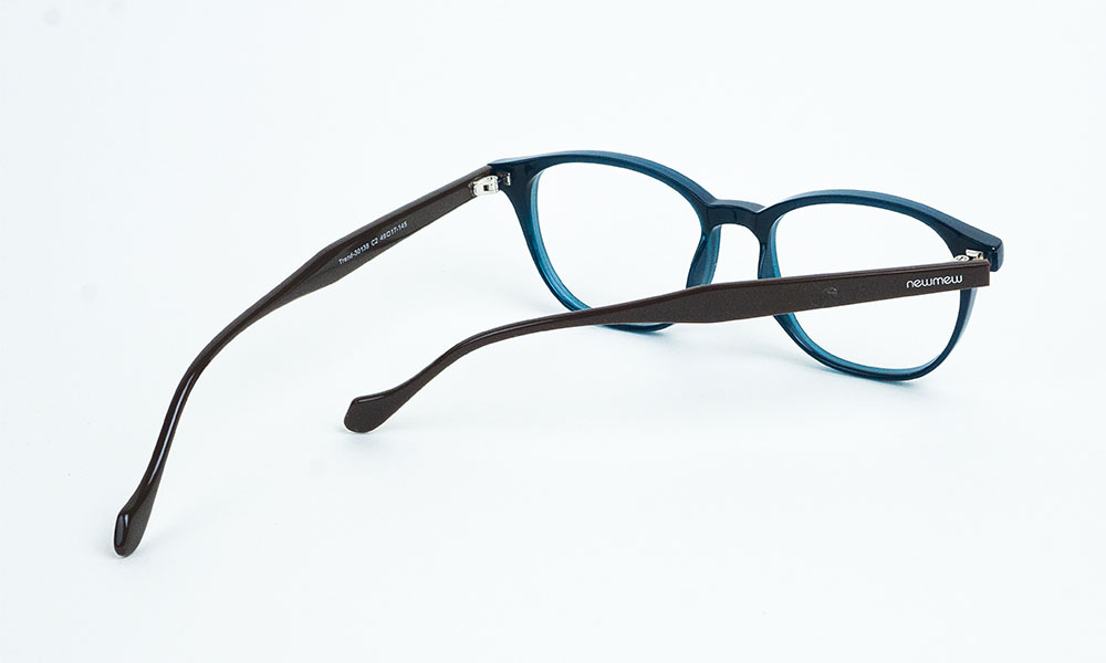 Blue Brown Mix Square Eyeglass