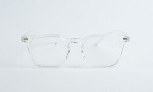 Transparent White Square Eyeglass