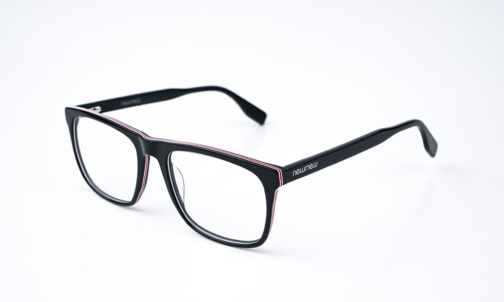 Black Mix Square Eyeglass