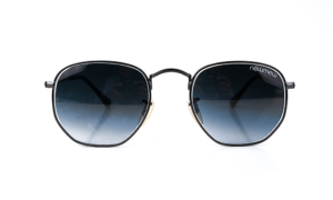 Gun Black Hexagon Sunglasses