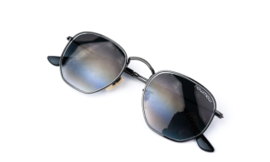 Gun Black Hexagon Sunglasses