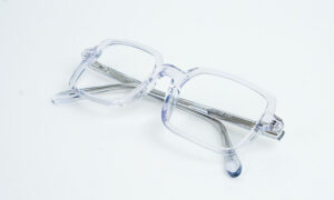 Transparent White Square Eyeglass