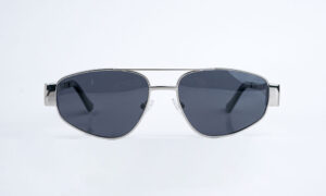 Aviator Shiny Silver Sunglass