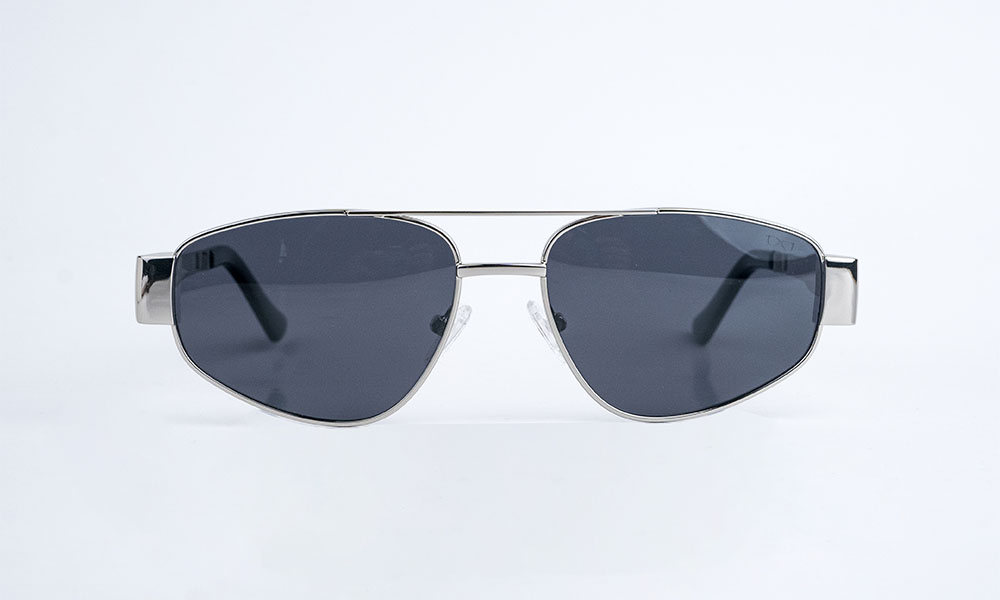 Aviator Shiny Silver Sunglass