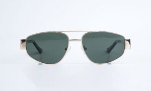 Aviator Golden Green Sunglass