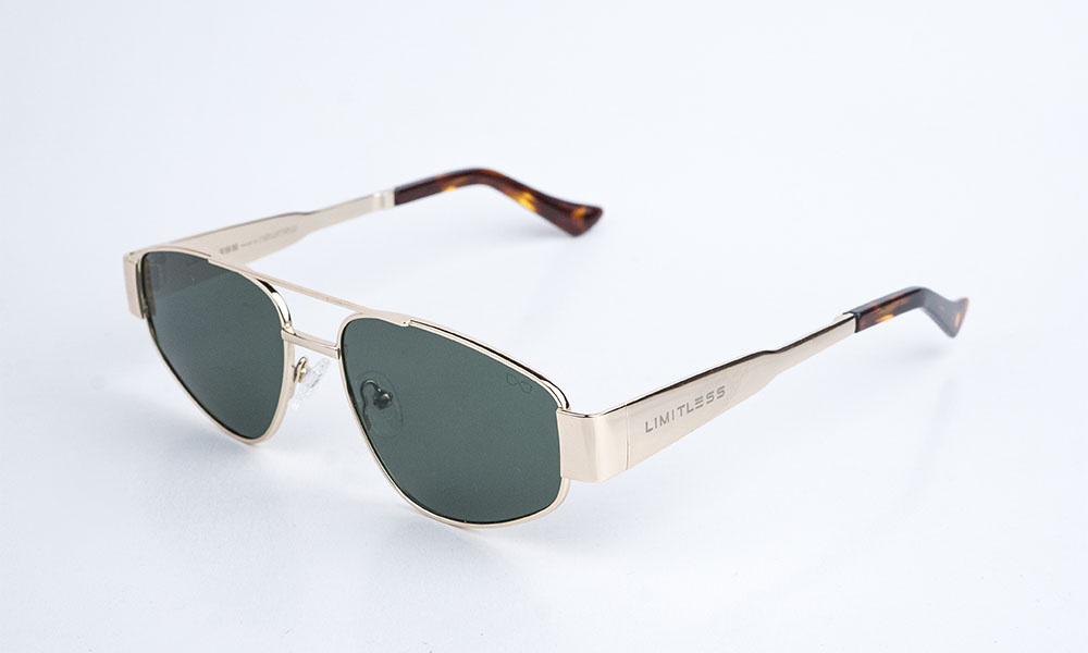 Aviator Golden Green Sunglass - Image 3