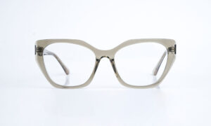 Cat Eye Transparent Olive Eyeglass