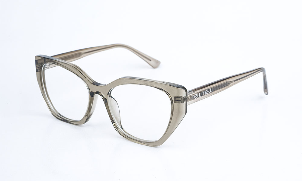 Cat Eye Transparent Olive Eyeglass - Image 3
