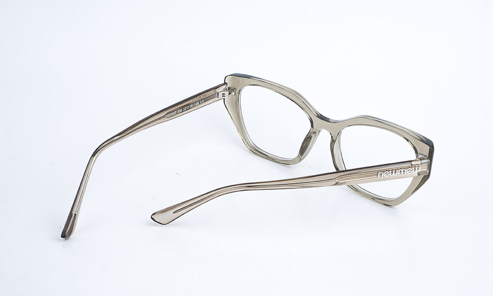 Cat Eye Transparent Olive Eyeglass