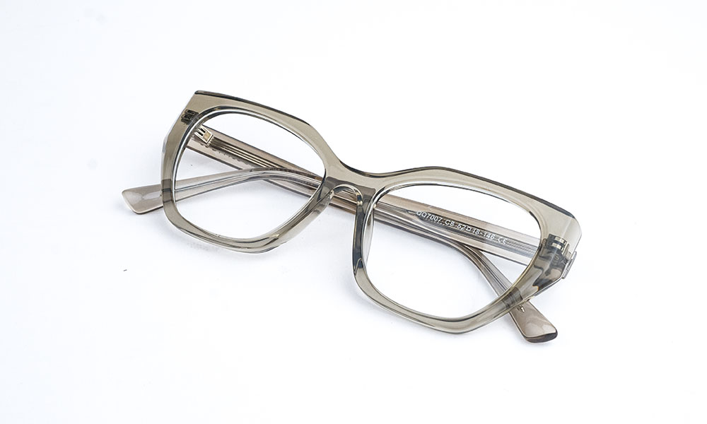 Cat Eye Transparent Olive Eyeglass - Image 2