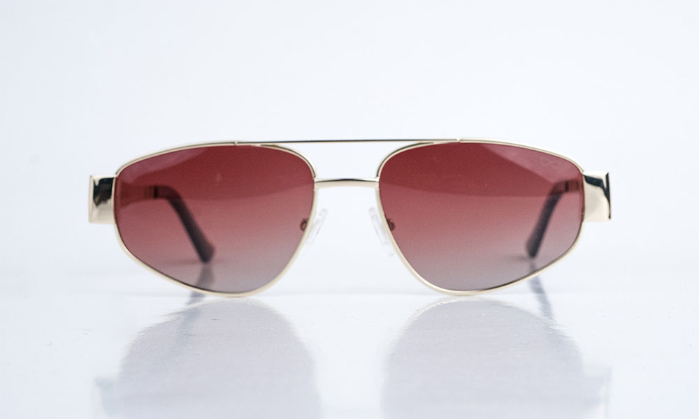 Shiny Golden Aviator Sunglasses