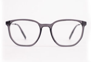 Transparent Grey Square Eyeglasses