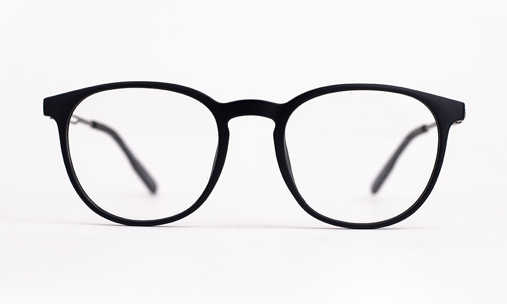 Matte Black Square Eyeglasses