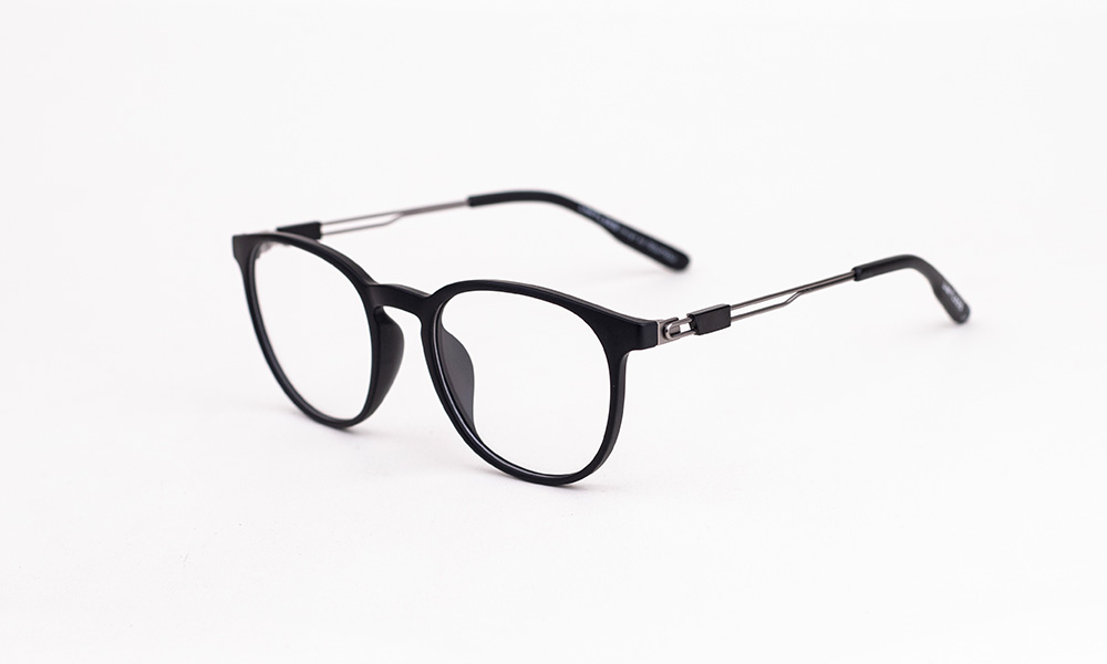 Matte Black Square Eyeglasses