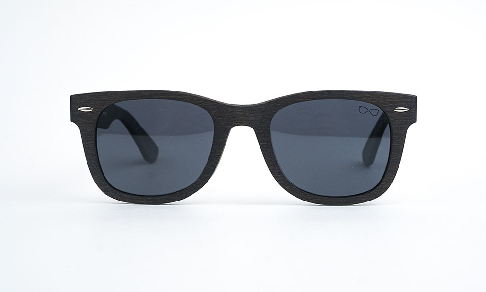 Matte Brown Wooden Square Sunglasses