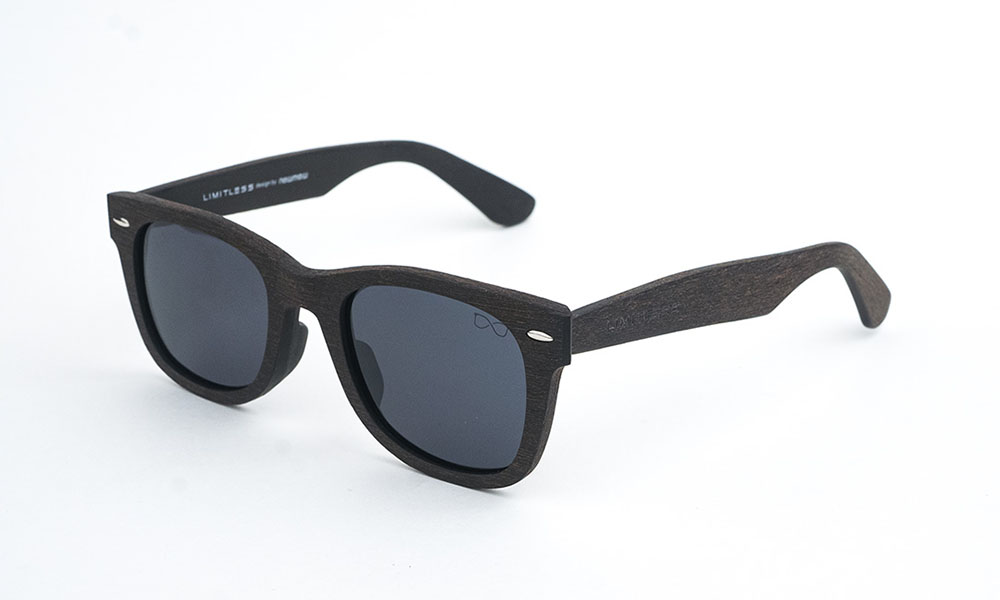 Matte Brown Wooden Square Sunglasses