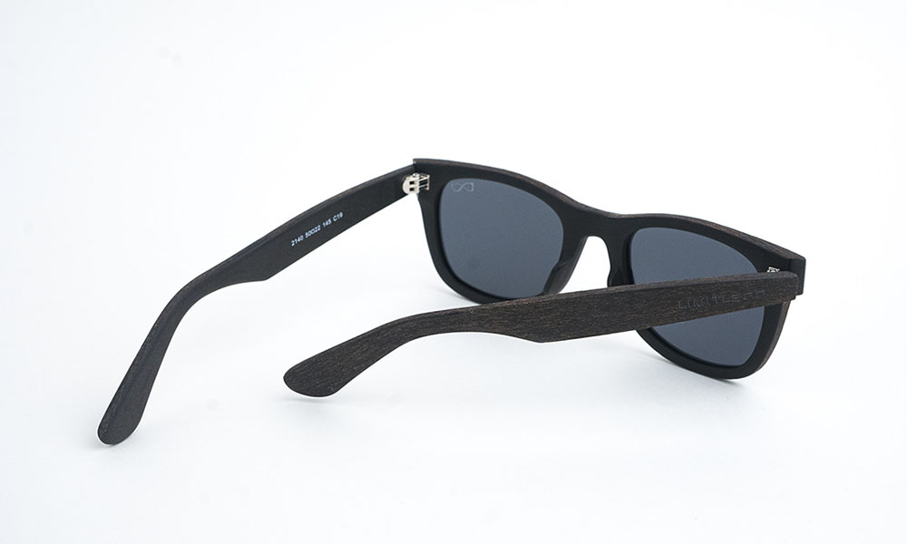 Matte Brown Wooden Square Sunglasses
