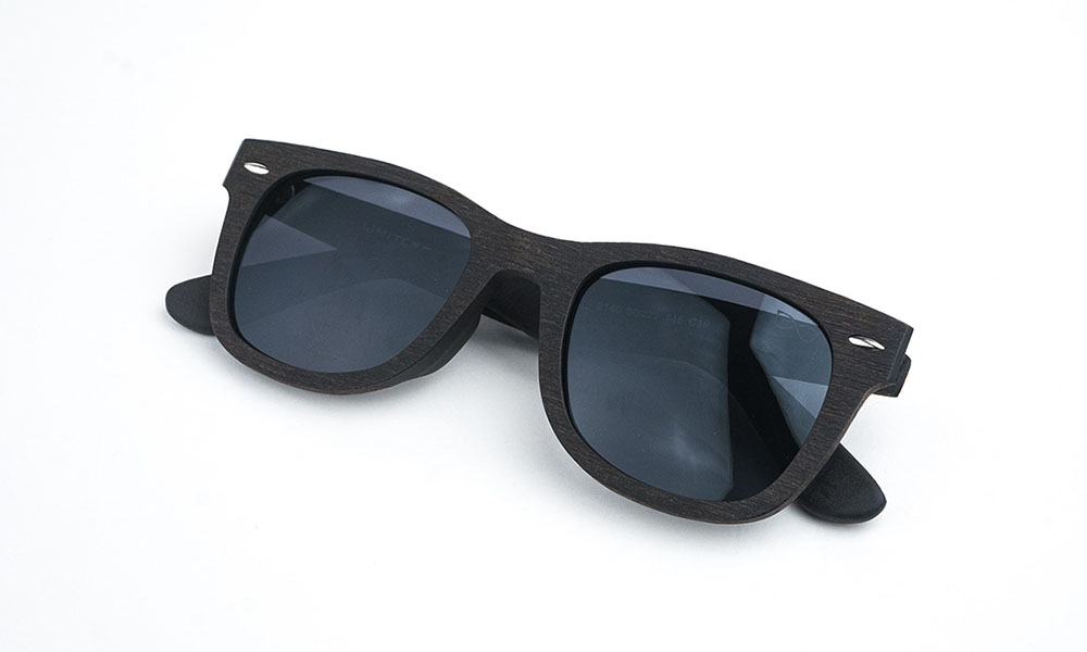 Matte Brown Wooden Square Sunglasses