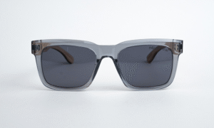 Transparent Grey Wooden Sunglass