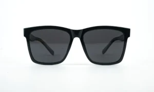 Shiny Black Square Sunglass