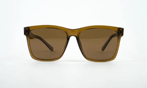 Limitless Shiny Brown oversized square sunglasses for oblong faces