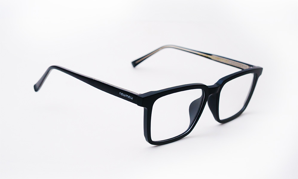 Matte Black Square Eyeglass