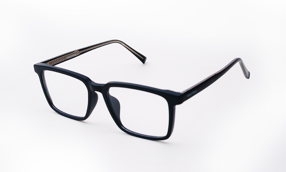Matte Black Square Eyeglass